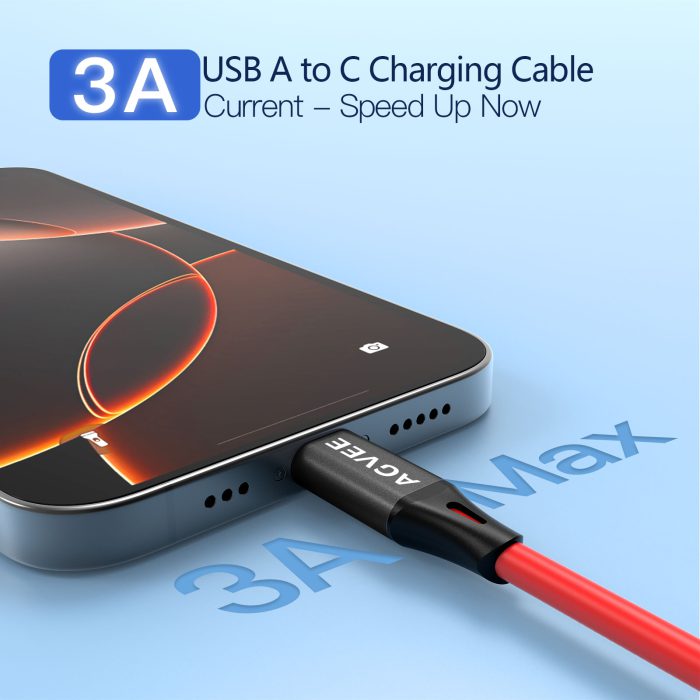 AGVEE 2 Pack 3ft Coiled Short USB to USB-C Charging Cable [USB-IF Certified] 3A Fast Charger Cord in Car for iPhone 16/15 CarPlay, Galaxy S25 S24 S23 S22 S21 S10 S9 S8, Google Pixel, Black
