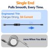 AGVEE USB C Charger Cable Mountable One Way Retractable 3A Fast Charging Cord, Pocket-Sized