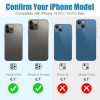 AGVEE 3+3 6 Pack for iPhone 15 Pro 6.1" / 15 Pro Max 6.7" Camera Lens Cover Protector, Bling Diamond & Bling Glitter Metal Ring 9H Tempered HD Glass Camera Cover Protector Film, Bling-Black