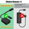 AGVEE 1.6ft Splitter Power Cable with Dual USB Extender for TV Stick (FireStick) & Led Light Strips, Black