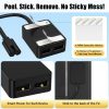 AGVEE 1.6ft Splitter Power Cable with Dual USB Extender for TV Stick (FireStick) & Led Light Strips, Black