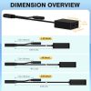 AGVEE 1.6ft Splitter Power Cable with Dual USB Extender for TV Stick (FireStick) & Led Light Strips, Black