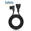 AGVEE 5ft TV Power Cord, 90 Degree Angled L-Shaped UL Listed 2-Prong AC Power Cable IEC C7 C8 Compatible with Samsung LG Sony Insignia Apple TV LCD LED, Vizio Roku JBL Partybox, Black